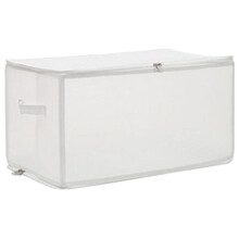 PP Transparent 7-Piece Storage Box Set, Folding & Stackable with Lids, for Clothes/Toys/Quilts, Compatible with Wardrobe & Pantry