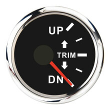 3X 52mm Digital Marine Trim Gauge Universal Balance Signal Trim Meter Indicator Red Backlight with Alarm Black Right