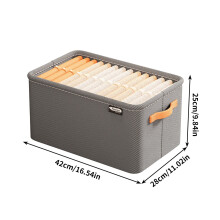 Trouser Storage Organizer, Foldable Clothes Storage Box with Layered Dividers, Wardrobe Organizer for Pants and Apparel, Space-Saving and Functional