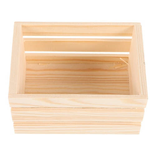Small Wood Crate Rectangular 1Pcs for Decorative Charm