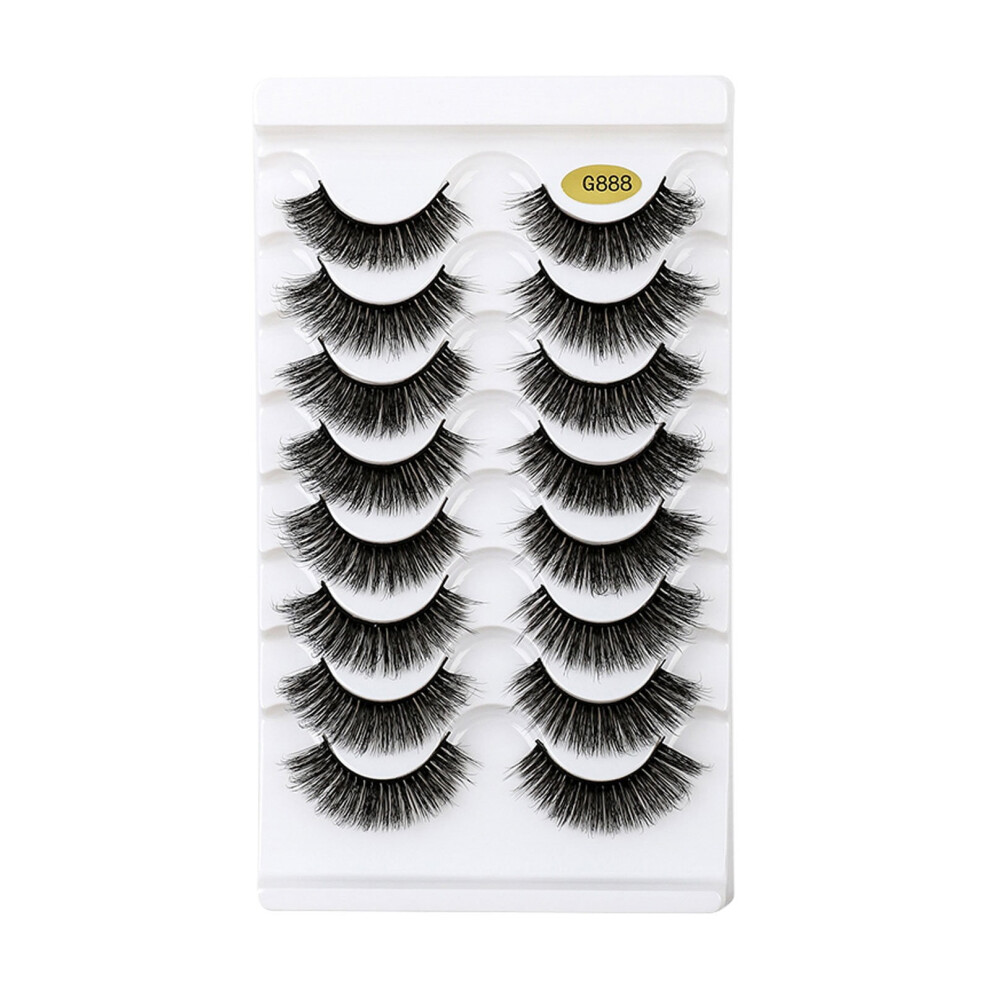 8 Pairs DD Curl False Eyelashes â Natural Volume, Curly Thick 8D & Dramatic Cat-Eye Wispy Lashes Multipack