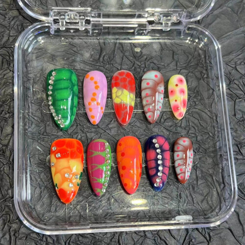 (XS) Snake Pattern DIY Press-on Nails Kit 1