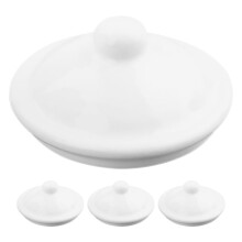 5 Reusable Enamel Mug Lids for Ceramic Cups White Universal Fit to Keep Warm and Prevent Spills 5pcs