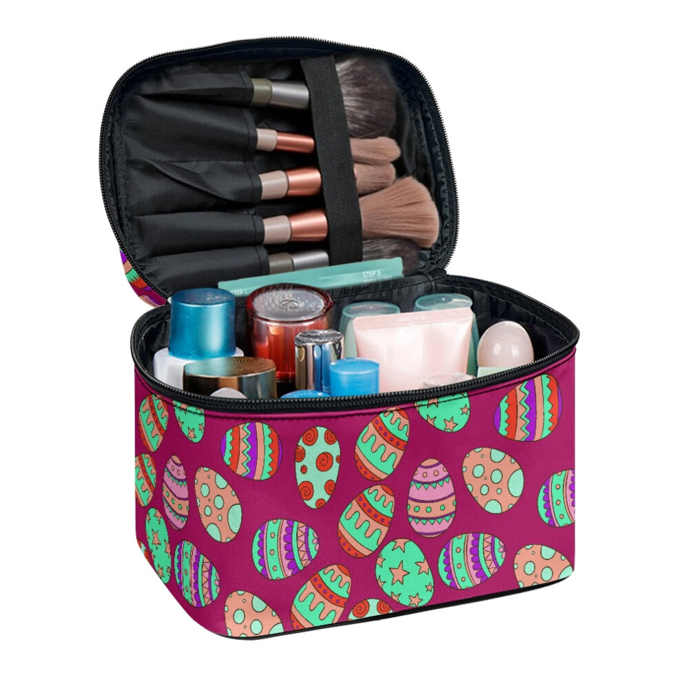 Lightweight Cosmetic Bag Make Up Organizer Case Easter Eggs Travel-Size Accessories Large Capacity Multi-Purpose