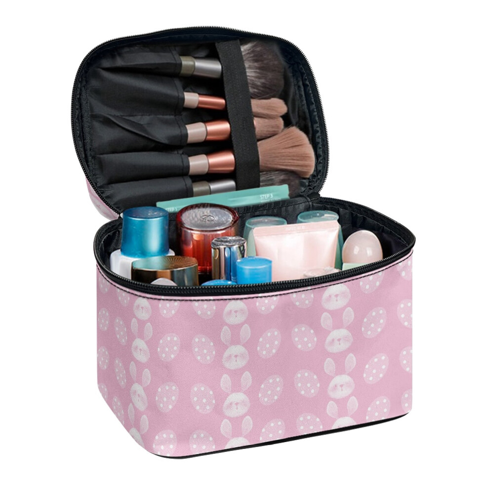 Easter Egg Cosmetic Case with Slip-in Pockets and Brush