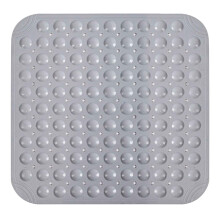 YFTDEF Non-Slip Bath Mat 18.9"x9.45", Anti-Slip Tub & Shower Mat with Suction Cups & Drain Holes, Gray