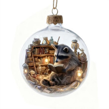 1pc Wildlife Wonders Ornament – Clear Plastic Woodland Animal Christmas Ball for Tree, Winter Decor, Compatible with Xmas Trees