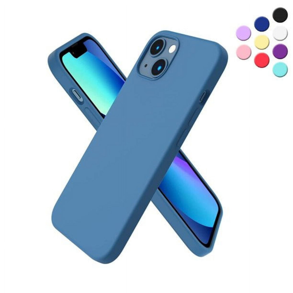 Silicone Case Compatible With Iphone 14 (6.1 Inch, 2022) Â Shock-Absorbent, Raised Edge Protection, Aqua Blue 9426043868420