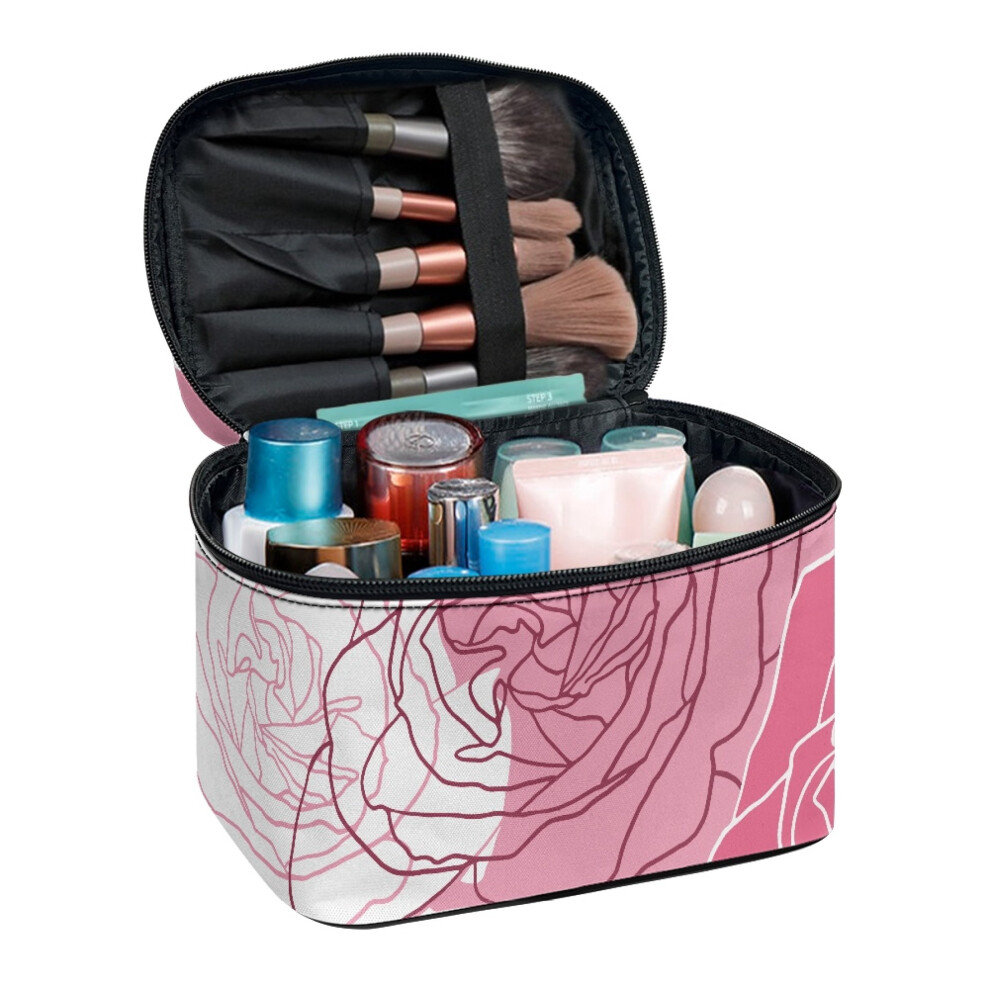 Women's Travel Makeup Bag Organizer with Hanging Hook,