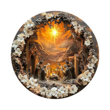Christmas Jesus Nativity Ornament – Personalized Christian Gift for Women, Dad & Friends, Compatible with Standard Tree Hooks