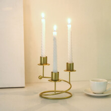 Iron Vintage Black Taper Candle Holder Set of 3