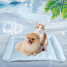 Cat Bed, Cat Beds for Indoor Cats, Summer Cooling Pet Sofa Bed, Washable Medium Pet Bed for Puppy and Small to Large Kitten with Anti-Slip Bottom