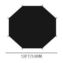 Trampoline Sun Shade Cover – 8ft/10ft/12ft/14ft UV Protection, Easy Install, Extends Trampoline Life