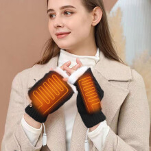Winter Heated USB Gloves Compatible with Power Banks & Computers, Mug Design—Fun Gift for Christmas, Birthdays, or Adults