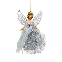 Christmas Tree Topper Angel - Portable Xmas Tree Ornament With Hanging Rope For Holiday Decorations