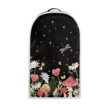 Easy to Clean 15.94"H x 9.45"L x 7.28"W Coffee Machine Dust Cover Hand Strap Polyester Blender Cover, Dragonfly Butterfly Mushroom