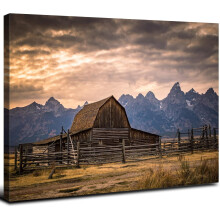 Sunrise Sunset Mountains Landscape Forest Living Room Wall Art Picture Print Photo Tropical Woodland Painting Artwork Home Bedroom Decor 12x16 Inch
