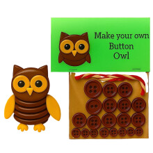 DAMAI DIY Highland Cow Button Craft Kit – Animal-Themed Christmas Ornament Kit with Turtle, Owl, Rabbit & Tree Decor (Compatible with Standard