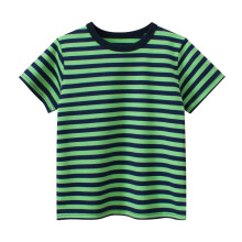 Boys Cotton Shirts Short Sleeve Striped Tee Basic Casual Crewneck Summer Tshirts for Toddler Kids