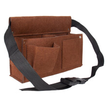 Belt Tool Holder Carpenter Tool Belt Work Apron Multifunctional Organizer Durable Tool Holder Pouch Framers Bag for Carpenter Brown L