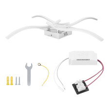 LED-plafondlamp 25W, modern golvend design, binnenverlichting voor woonkamer en slaapkamer, warm wit, AC85-265V, energiebesparend, hoge helderheid.