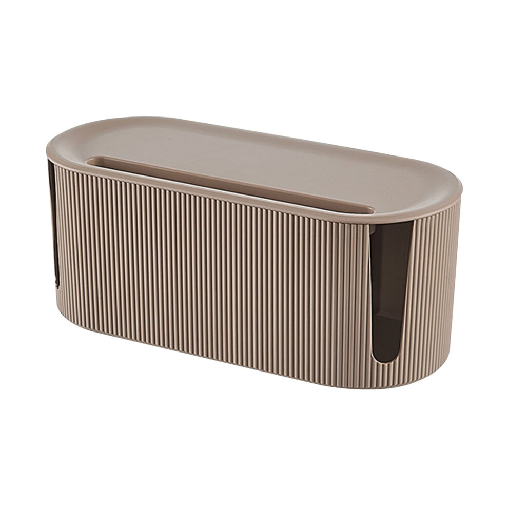 Cable Management Box With Removable Cover | Wifi Router & Plug Socket Organizer | Desktop Cable Storage Container With Ventilation & Phone Slot 9087558667221
