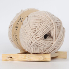 PRYESS Solid Medium Cotton Yarn, Cotton Wool for Hat Making, Fine Yarn for Scarf and Sweater, #O
