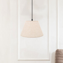 Abat-jour beige en tissu diffusant la lumière pour lampe de chambre (1 pièce)