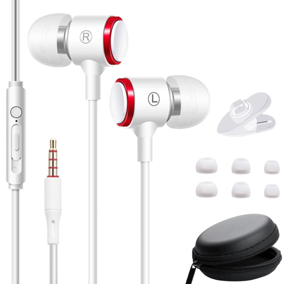 Wired Noise-Cancelling Earphones With Mic, Heavy Bass Hd Sound, Compatible With Ios/Android/Laptops/Mp3/Gaming & All 3.5Mm Devices 9101399527602