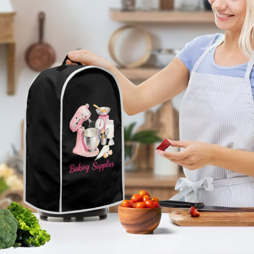 Egg Beater Pattern Handle Coffee Machine Dust Cover with Protects Blenders Processors Polyester Protective Case 2