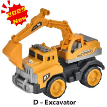 Construction Toys for Kids 2-5 – Excavator & Construction Vehicle Set, Compatible with LEGO, Christmas & Birthday Gifts