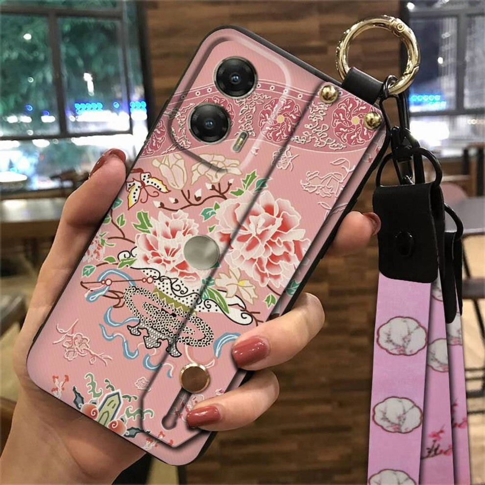 Moto G Stylus 5G 2024 Phone Case: Shockproof, Waterproof, Wrist Strap, Kickstand, Chinese Style Ring, Dirt-Resistant Silicone Case 9087558667832