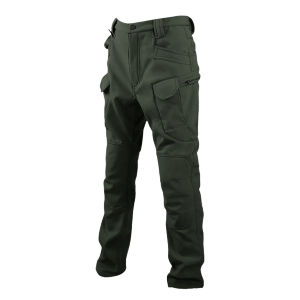 Winter Warm Cargo Pants For Men Men's Lined Cargo Pants Outdoor Winter Warm Work Utility Trousers For Hiking 9087558668372