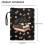 Black Cat and Daisy Pattern Book Protector, 1 pc Polyester Fabric Lightweight Reusable for Classroom Library, 11.4 Inch X 8.66 Inch 8