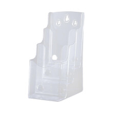 Acrylic Brochure Holder Display Stand Desk or Wall Mount Table Stand Pamphlet Holder for Pamphlets Menu Booklets Office Hotel A6 3 Tier