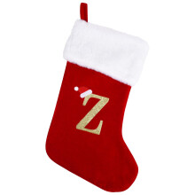 Personalized Christmas Stockings with Letters, 20 Inch Large Red Velvet Stocking, Soft Plush Cuff for Fireplace, Tree Decorations, Holiday Gifts