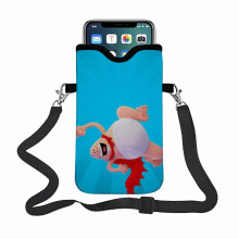 Captain Underpants Handytasche, eine kleine Tasche mit verstellbarem Riemen, in die die meisten Smartphones passen.