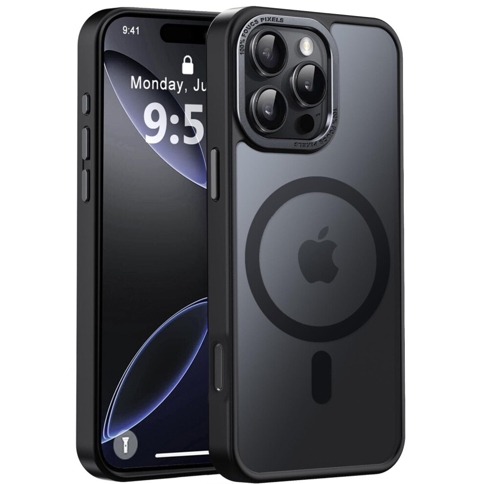 Iphone 16E Case Â Magnetic, Magsafe-Compatible, 13Ft Drop Protection, Slim Translucent Matte, Shockproof & Anti-Fingerprint, Black 9132278080451