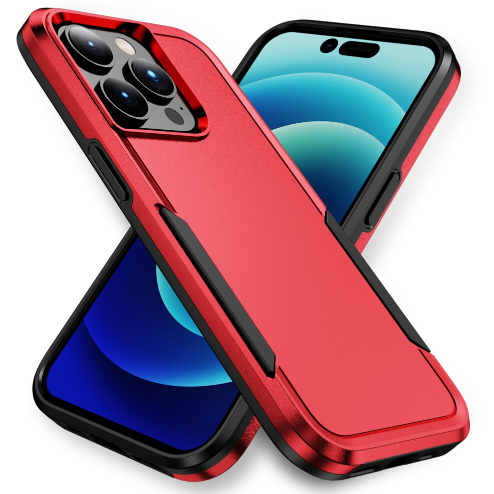 Hybrid Pc Case Compatible With Iphone 12 / 12 Pro Â Dual-Layer, Drop-Tested, Anti-Scratch, Military-Grade Shockproof, + Red/Black 9097180883937