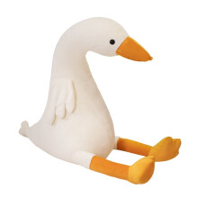 1 pezzo 23,6 pollici Cuscino Oca Bianca Peluche Animale Imbottito, Simpatico Peluche Decorazione Regalo per Compleanni, San Valentino, Natale,