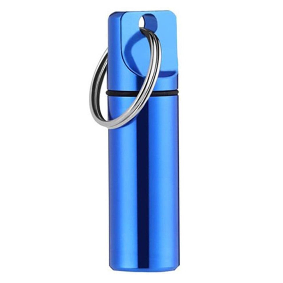 Aluminium Alloy Round Pill Box Portable Mini Organizer for