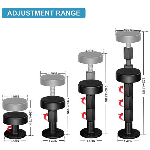 28-110Mm Adjustable Threaded Bedside Bed Frame Anti-Shake Tool Headboard Stopper