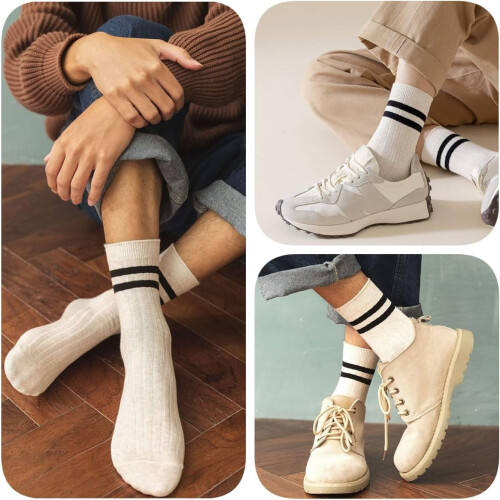 Mens Athletic Cotton Socks Five Pack Ankle Sock 1