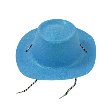 Glitter cowboyhatt med perlefinish – én størrelse