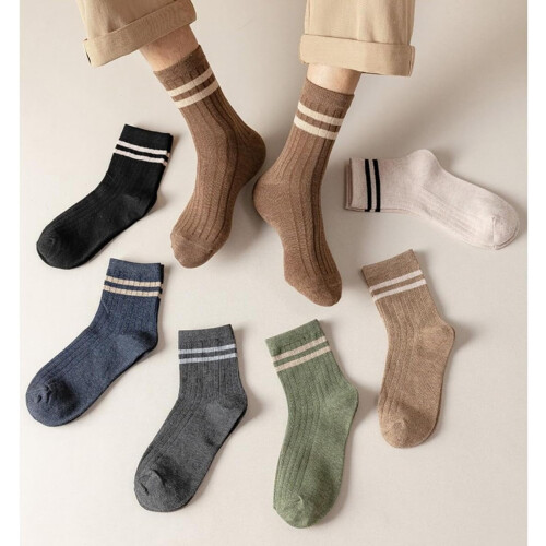 Mens Athletic Cotton Socks Five Pack Ankle Sock 2