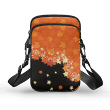 Leichte Umhängetasche für Reisen und den täglichen Gebrauch (Autumn Maple Leaf Notes)