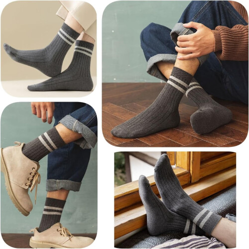 Mens Athletic Cotton Socks Five Pack Ankle Sock 1