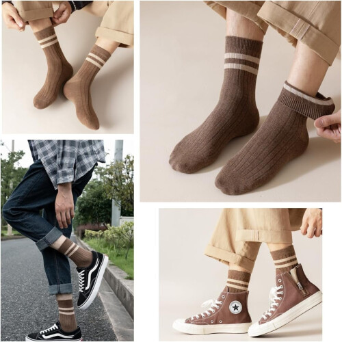 Mens Athletic Cotton Socks Five Pack Ankle Sock 2