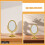 Golden Double-Sided Swivel Oval Vanity Mirror 2 pcs 7