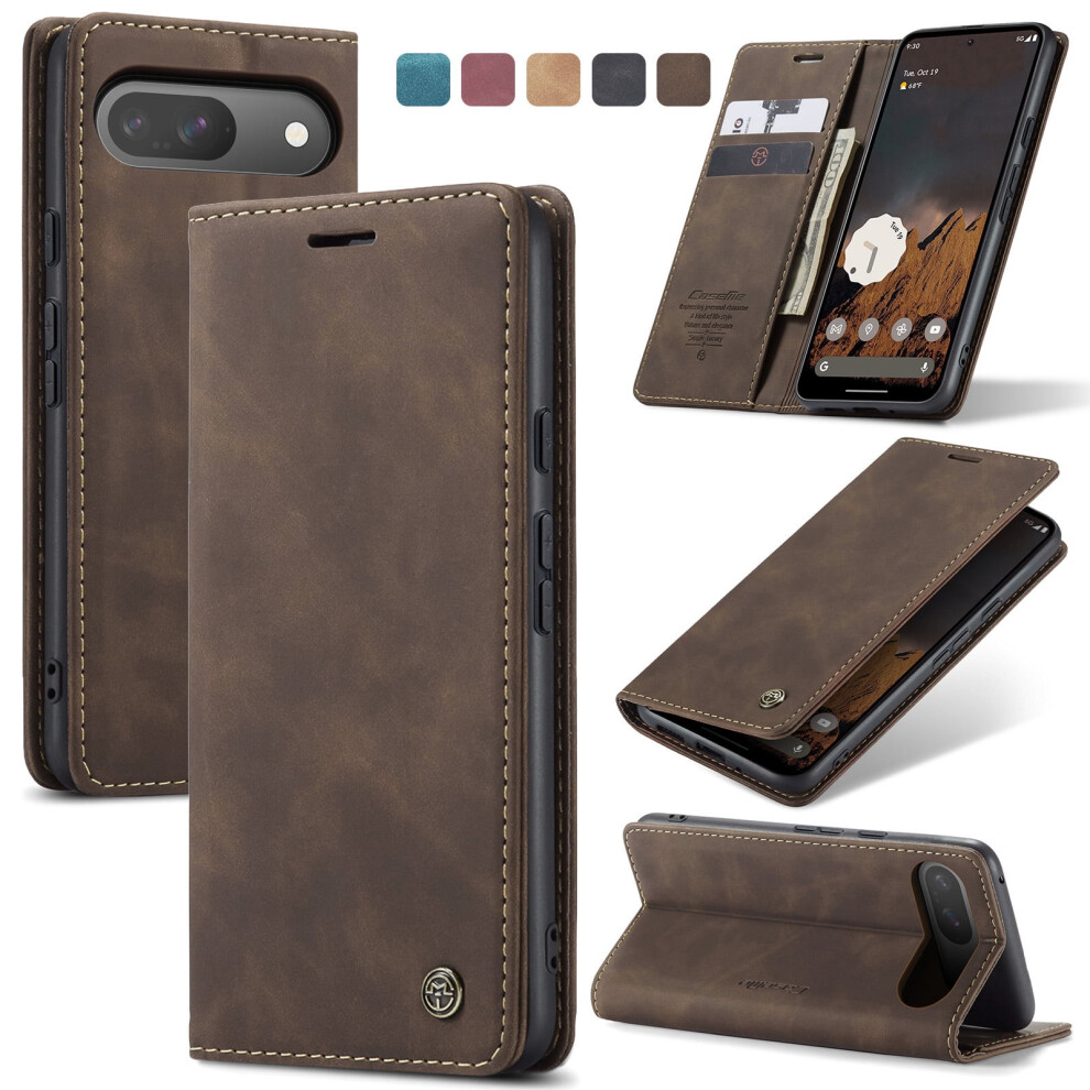 Vintage Pu Leather Wallet Case For Google Pixel 9 Pro And 9 9422877612673
